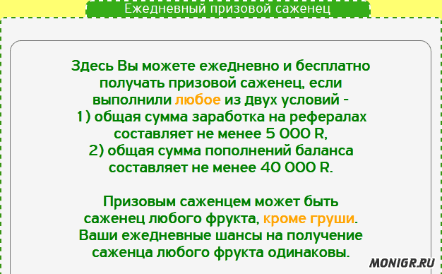 Призовой саженец